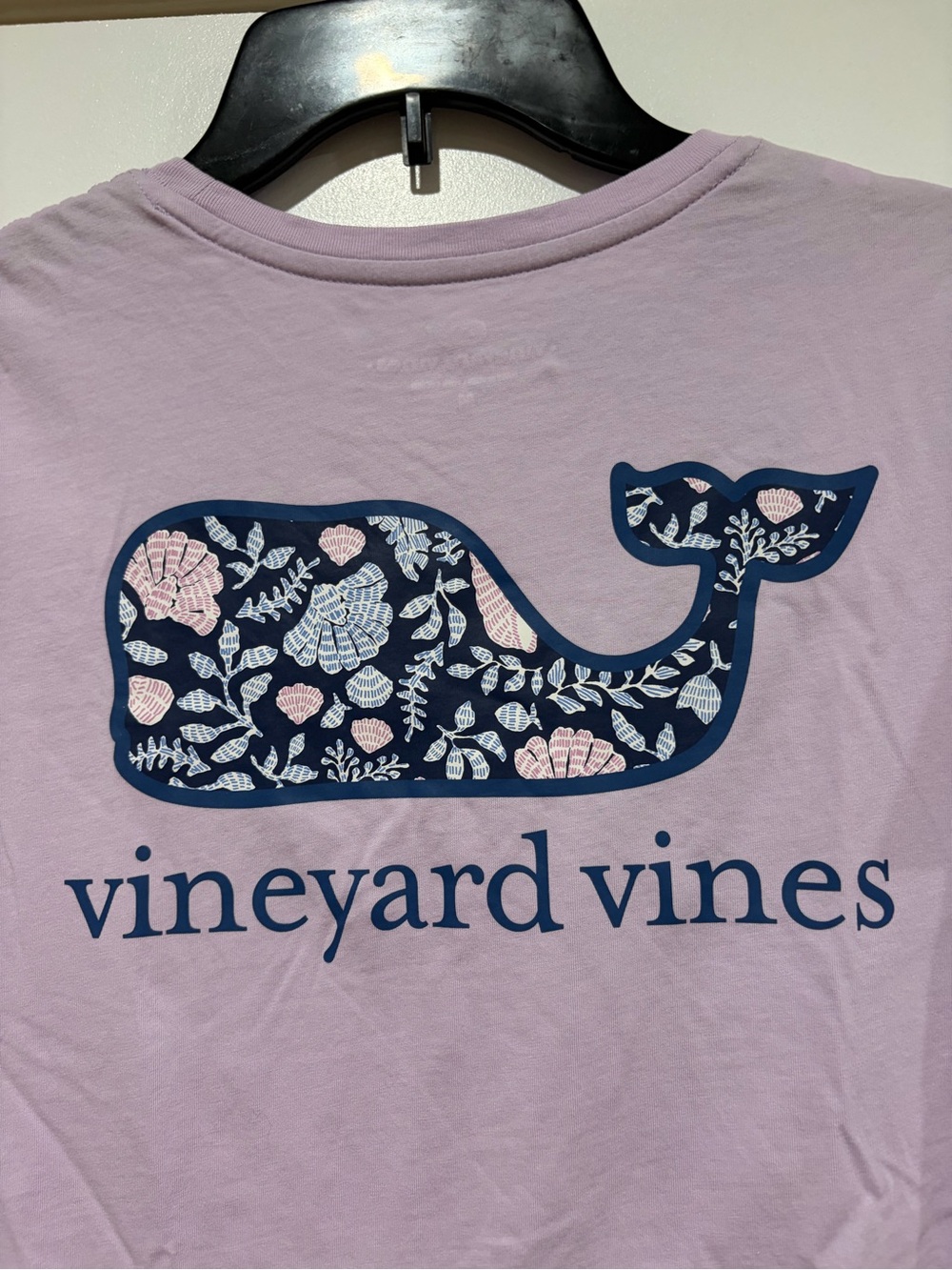 Vineyard Vines Lavender Crewneck Tee with Whale Print - Picture 5 of 5